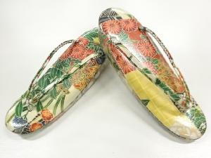 草花模様草履（23.5センチ）